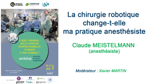 La chirurgie robotique change-t-elle ma pratique anesthésiste ?
