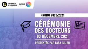 Cérémonie de remise des diplômes de Doctorat - Promo 2020/2021
