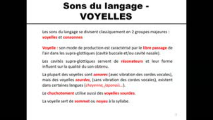 Faits de langue - Voyelles