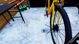 Démonstration du scénario de changement d'une roue de vélo