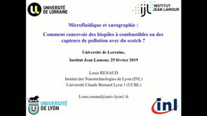 Séminaire scientifique IJL - Louis Renaud - Microfluidique