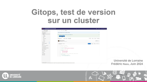 Gitops, test de version sur un cluster