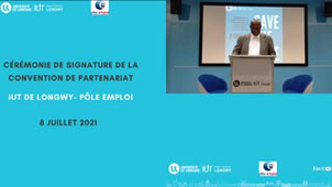 Cérémonie Signature convention de partenariat Pôle Emploi - IUT de Longwy