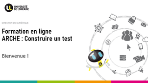 Construire un test sur ARCHE - Teaser de la formation en ligne