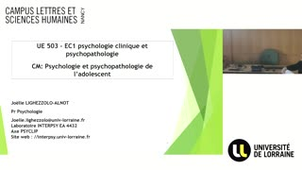 CM Psychologie de l'adolescent - 1