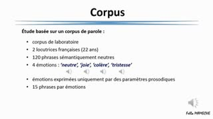 Variations locales des paramètres prosodiques dans le codage des émotions par Fella MAMECHE