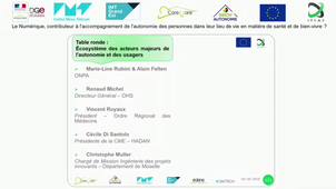Table ronde : Ecosysteme des acteurs majeurs de l'autonomie et des usagers