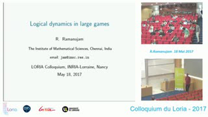 R. Ramanujam : Logical dynamics in large games