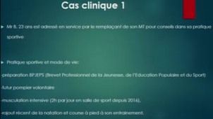 Cas pratiques de médecine du sport
