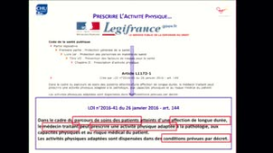 Activité physique adaptée : loi et décret