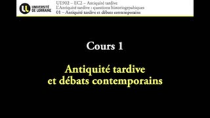 UE902-EC2 - Histoire de l'Antiquité tardive - CM1 Partie 1