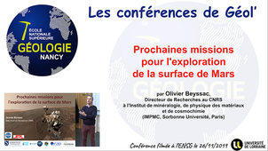 Prochaines missions pour l'exploration de la surface de Mars - Olivier Beyssac