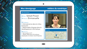 Emmanuelle Schott Pinard, informaticienne en développement informatique bancaire