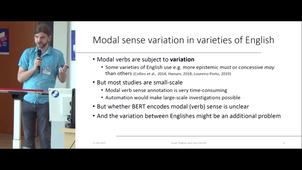 005 - Jonas Wagner- Probing BERT’s ability to encode sentence modality and modal verb sense across varieties of English