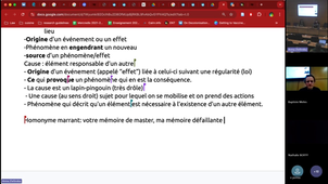 Baptiste Mélès sur le travail de définition, 10 février 2025, regroupement du Master Madelhis