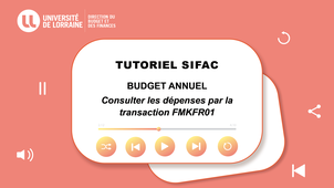 ATELIER SIFAC _ FMKFR01 - Consultation budget annuel en dépenses