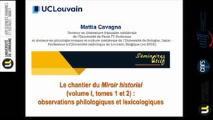 Mattia Cavagna (University of Louvain) : Le chantier du Miroir historial