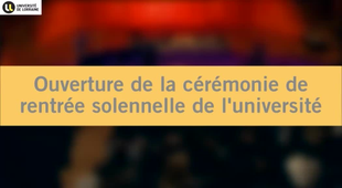 Cérémonie de rentrée solennelle de l'université 2014 - ouverture