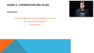 UE 105 - Villes et métropolisation - Cours 3 - L'attractivité des villes - Partie 1