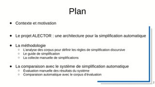 Un corpus d'évaluation pour un système de simplification discursive