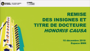 Cérémonie de remise des insignes de docteure honoris causa à Leila Messaoudi