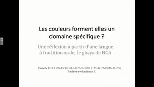 15_«Les couleurs forment-elles un domaine spécifique ? Une réflexion à partir d'une langue à tradition orale, le gbaya de République Centrafricaine» =