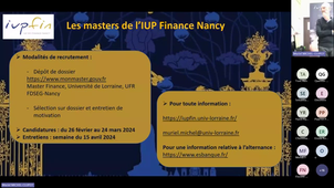 Présentation de la mention Finance - IUP Finance Nancy