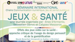 Effets des jeux vidéo sur la santé : approche critique de l'usage du design persuasif et de la gamblification