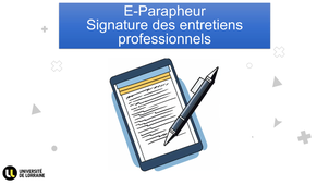 E-Parapheur : Signature d'un entretien professionnel