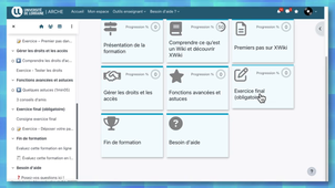 Formation XWiki - Présentation de l'espace de formation en ligne
