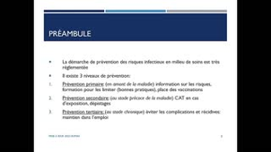 Replay DUPIAS 21-22 Risques infectieux chez les professionnels de santé