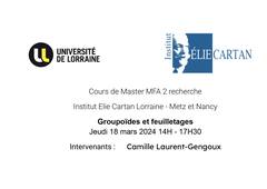 Groupoïdes et feuilletages - 18-03-2024 14H