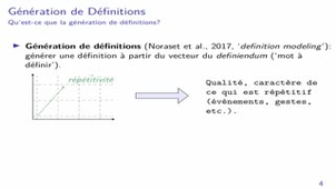 Génération Automatique de Définition pour le Français