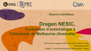 Remise des insignes et titre de docteur honoris causa à Dragan Nesic