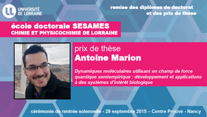 Remise des diplômes de doctorat et des prix de thèse - Ecole doctorale SESAMES