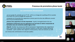 Formation aide à la rédaction des dossiers et expertise des dossiers d'avancement pour les EC