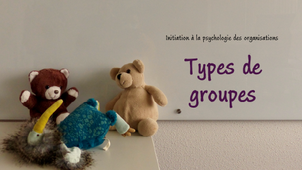 Initiation à la psychologie des organisations - 16 - Types de groupes