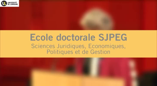Cérémonie de rentrée solennelle de l'Université de Lorraine 2014 - Ecole doctorale SJPEG