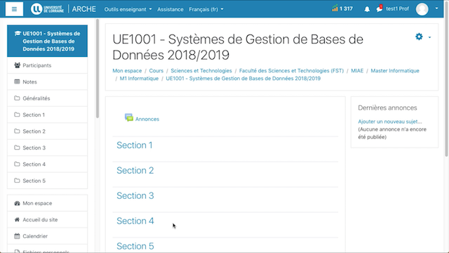 Tutoriel ARCHE cr er un espace de cours