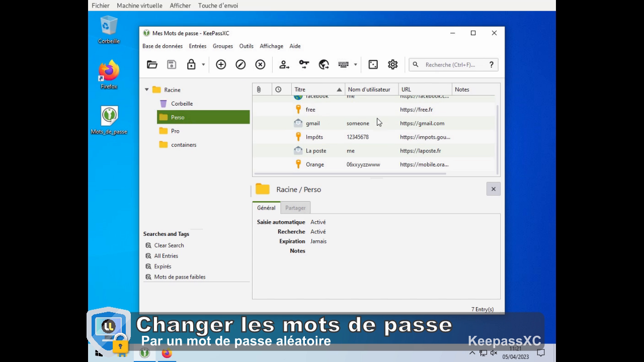 Vid oth que de l ul bonus keepass firefox
